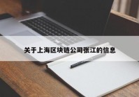 关于上海区块链公司张江的信息